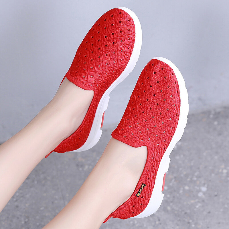 Valstone Breathable Casual Shoes for Women All-match Slip-on Zapatillas Mujer Comfort Lightweight Flats Shoes Outdoor Fashion