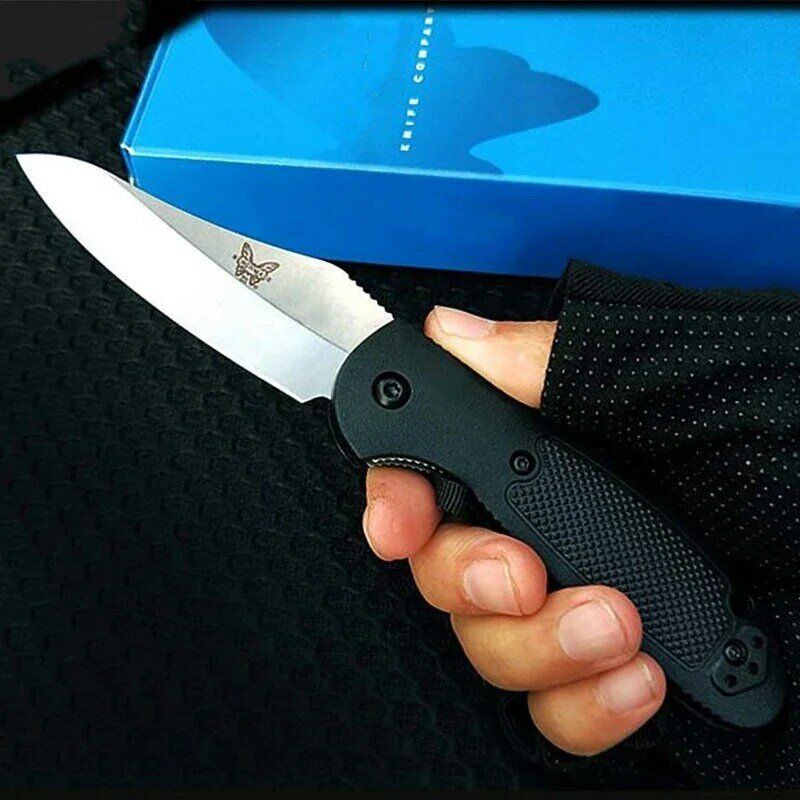 BENCHMADE luar ruangan 555 pisau lipat 440C pisau tajam berkemah berburu Safety-mempertahankan pisau saku