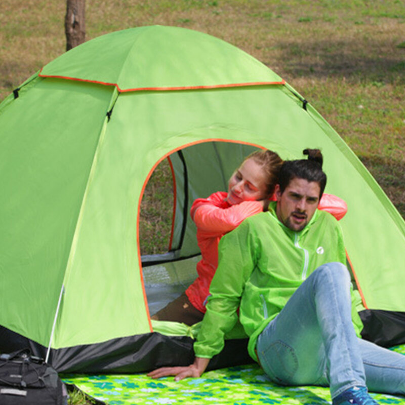 Barraca de acampamento exterior automática rápida do backpacking das barracas da abertura para o equipamento do acampamento de 3-4 pessoas para o piquenique da família