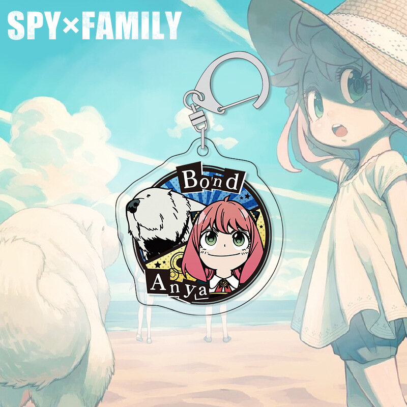Anime japão nova venda espião família acrílico chaveiro saco acessórios