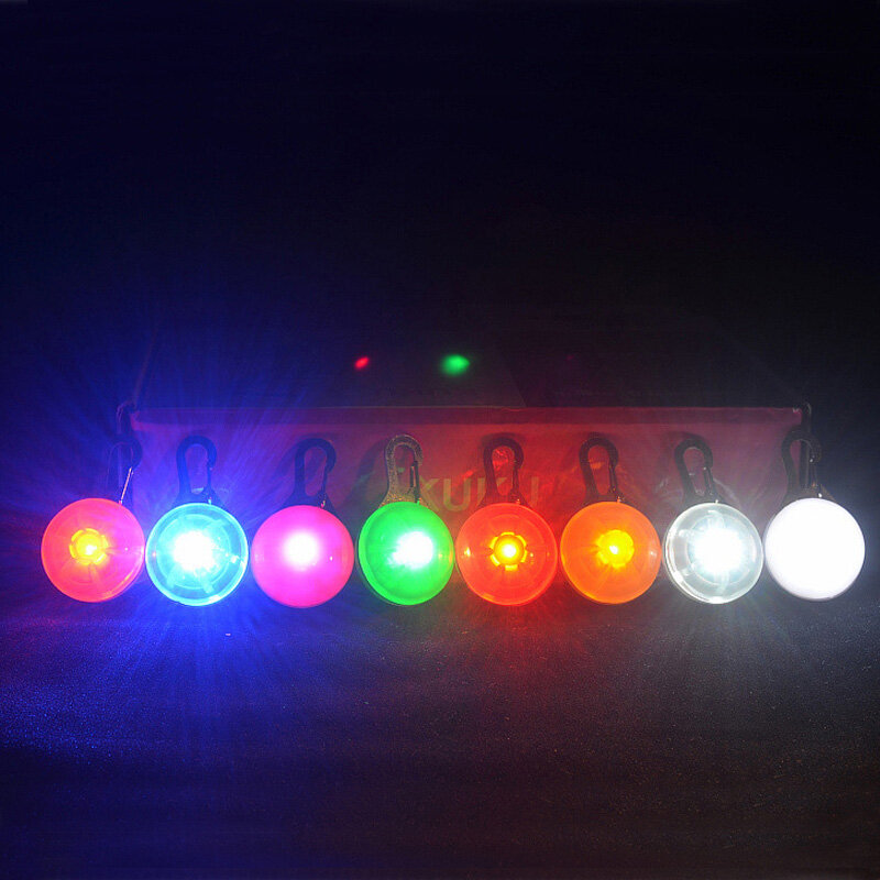 1PC LED Pet Dog Collar Glowing Pendant Night Safety Pet Leads Necklace Luminous Bright Decor Collars for Dogs Night Light