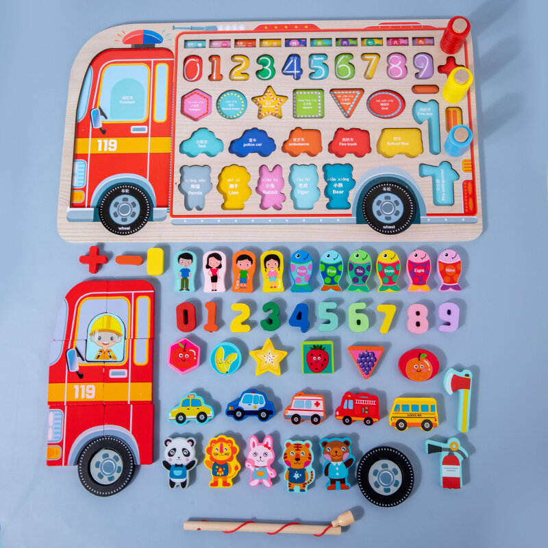 Compre Montessori brinquedos grânulo brinquedos jogo de quebra-cabeça para  crianças educação infantil presente