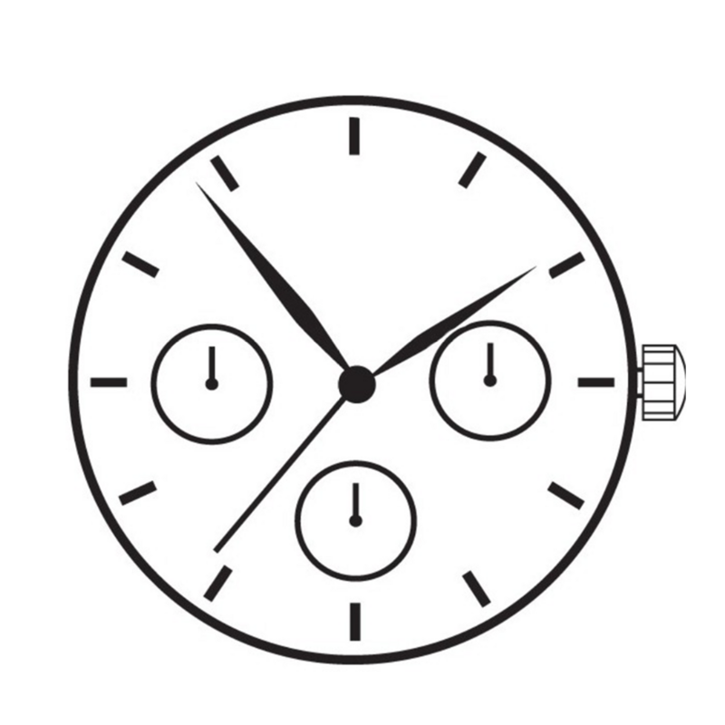 Vx3jeクォーツウォッチ用ムーブメント3つのハンド3つのアイズ (3,6,9) 日本のミヨタムーブメント時計スペアパーツ修理部品