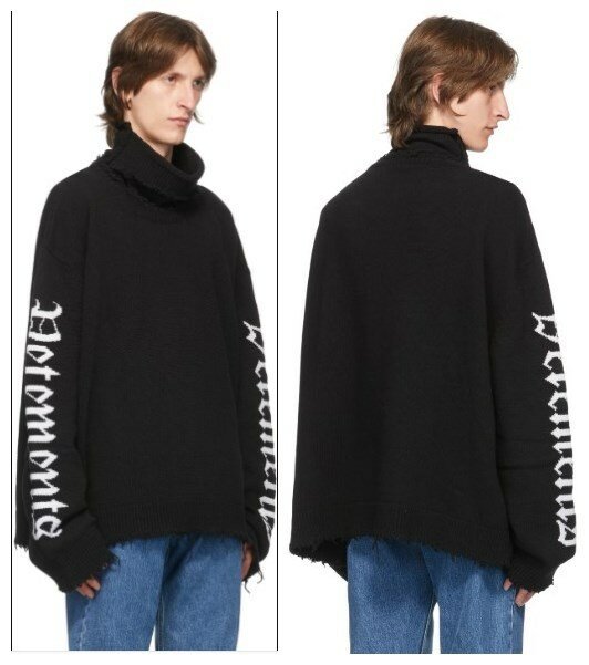 Новинка 2022, мужской и женский рваный свитер с высоким воротником, модный и индивидуальный дизайнерский свитер из ветвей для осени и зимы