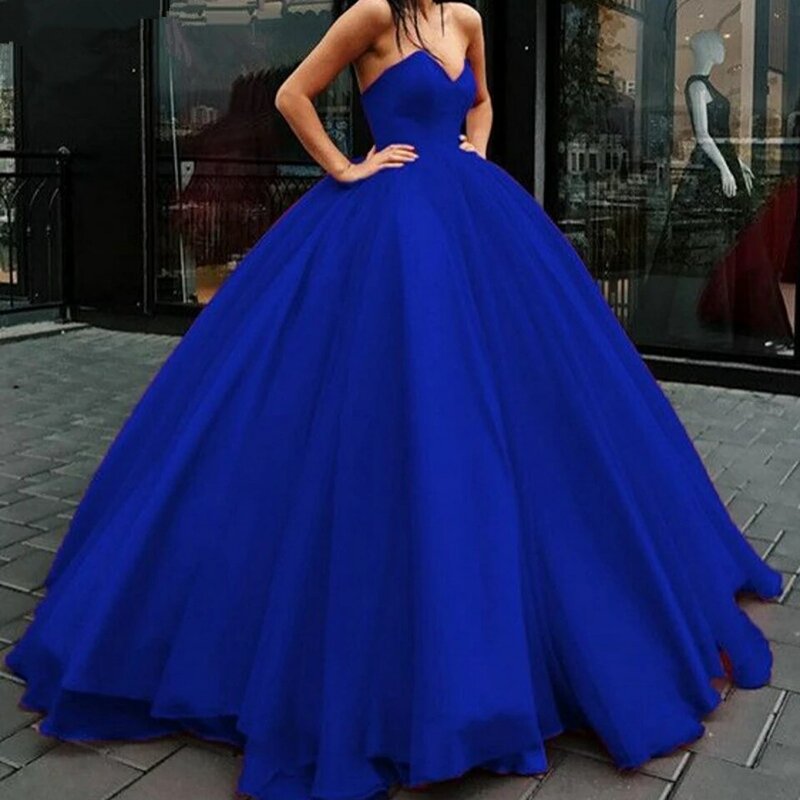 JEHETH-vestido de noche de lujo para mujer, vestido de fiesta Formal de tul azul con escote Corazón y hombros descubiertos, color rosa, 2022
