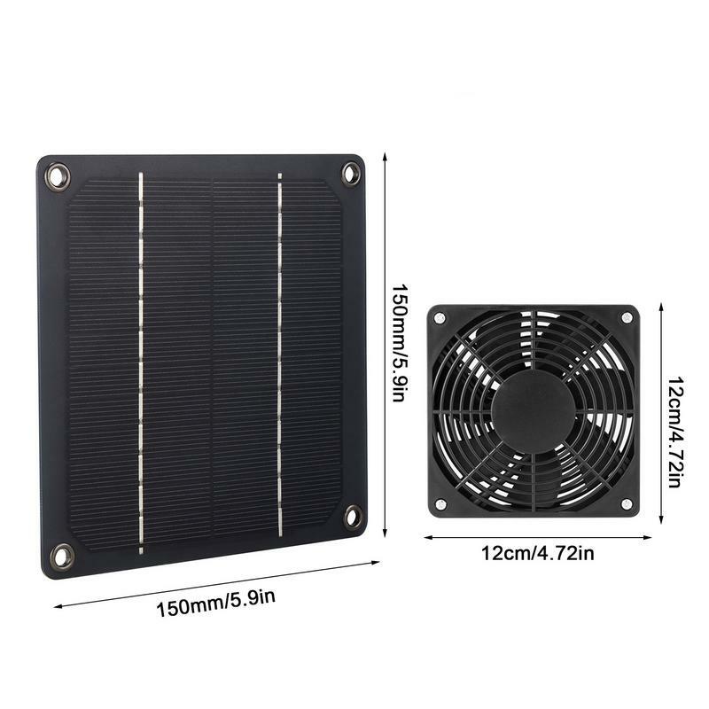 Solar Panel Exhaust Fan Cooling Ventilation Solar Powered Exhaust Fan 3W USB Charging Solar Mini Exhaust Protects Against