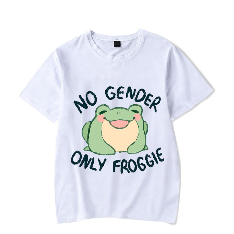T-shirt Oversize No Gender solo Froggie Anime Cartoon T Shirt donna uomo Harajuku Shirt manica corta Graphic Tees uomo Streetwear