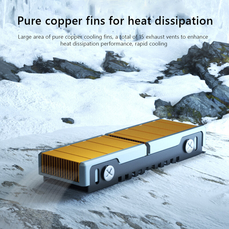 JEYI-radiador Q80/Q150 NVME NGFF M.2 SSD, aleta de disipación de calor, disipador de calor de refrigeración para disco de unidad de estado sólido M2 2280