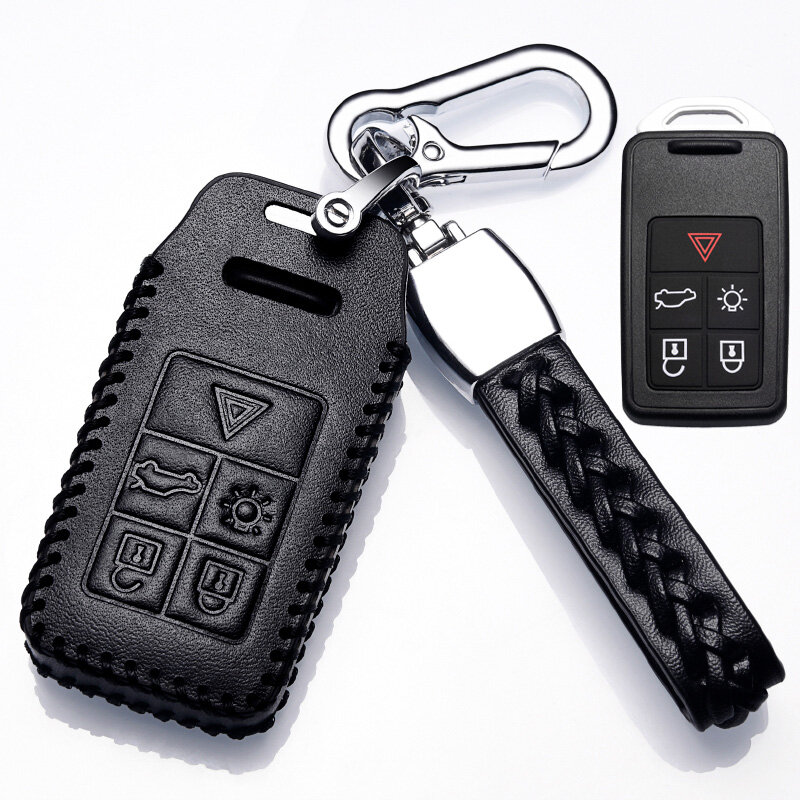 Wierzchnia warstwa ze skóry dla Volvo XC60 S90 XC90 XC40 S60 obudowa kluczyka do samochodu specjalne osłona zabezpieczająca obudowa kluczyka do samochodu akcesoria