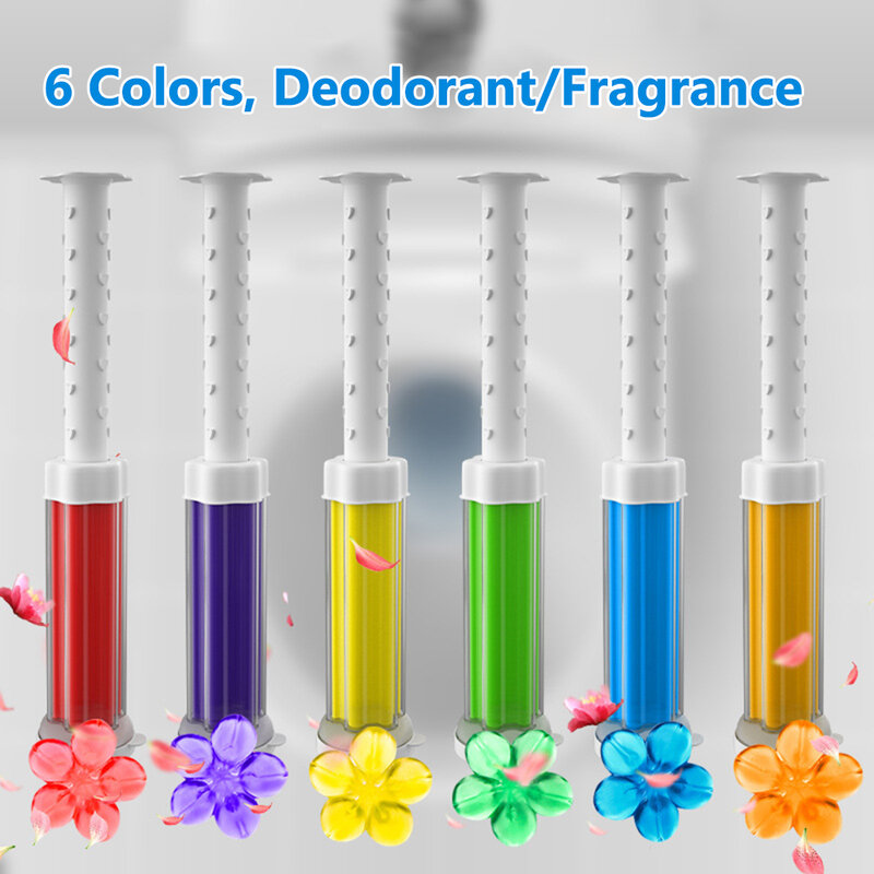 5pcsToilet Cleaner Gel Remove Odors Leave Flower Aromatic Toilet Gel No Traces Comfortable Smell For Bathroom Fragrance Cleaning