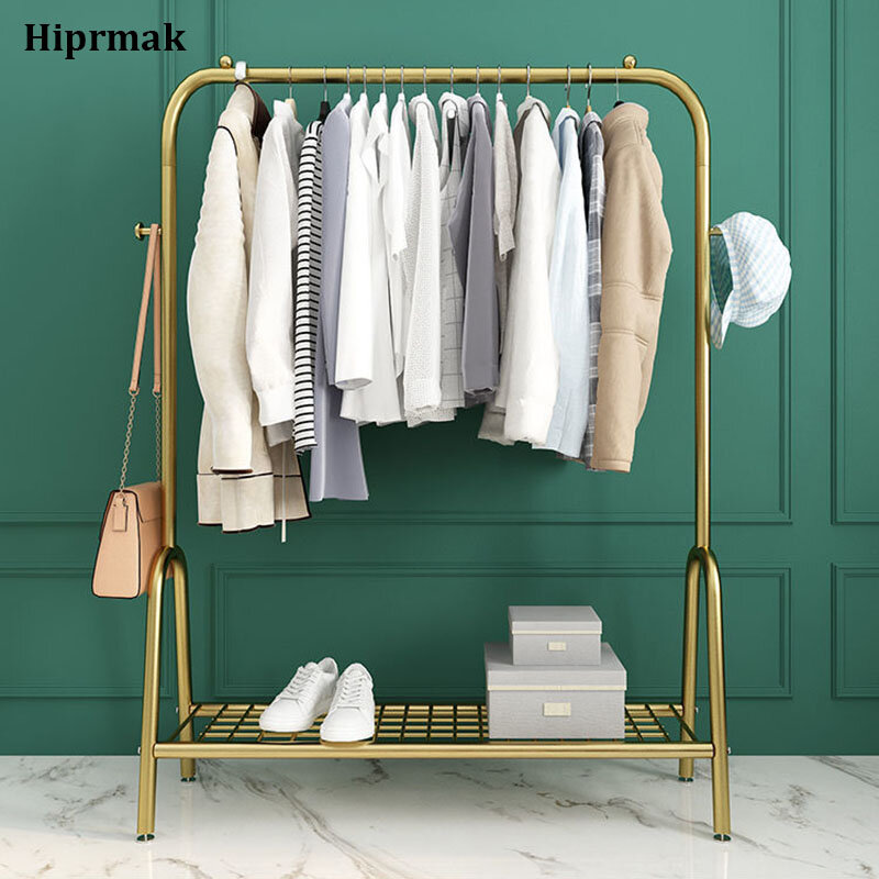 Clothing Rack Floor Clothes Hanger Clothing Drying Racks Coat Rack Clothes Rack Stand Living Room Furniture with Shoe Rack