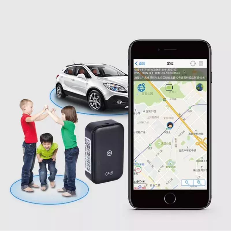 GF21 미니 GPS 실시간 자동차 트래커 분실 방지 장치, 음성 제어 녹음 로케이터 고화질 마이크 WIFI + LBS + GPS Pos