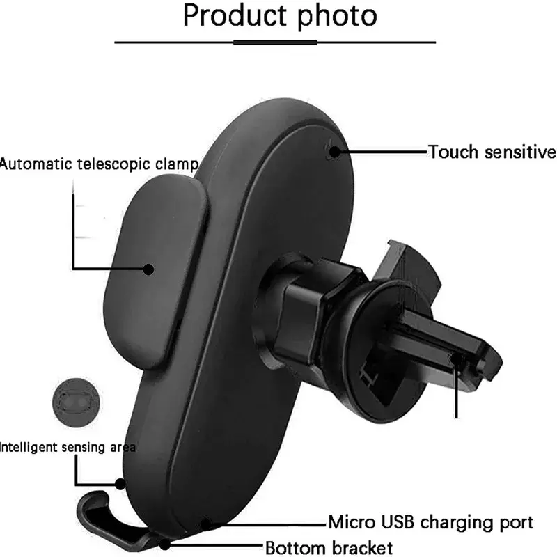 30W Wireless Charger Car Mount for Air Vent Mount Car Phone Holder Rotating Intelligent Infrared Fast Wireless Charging Charger
