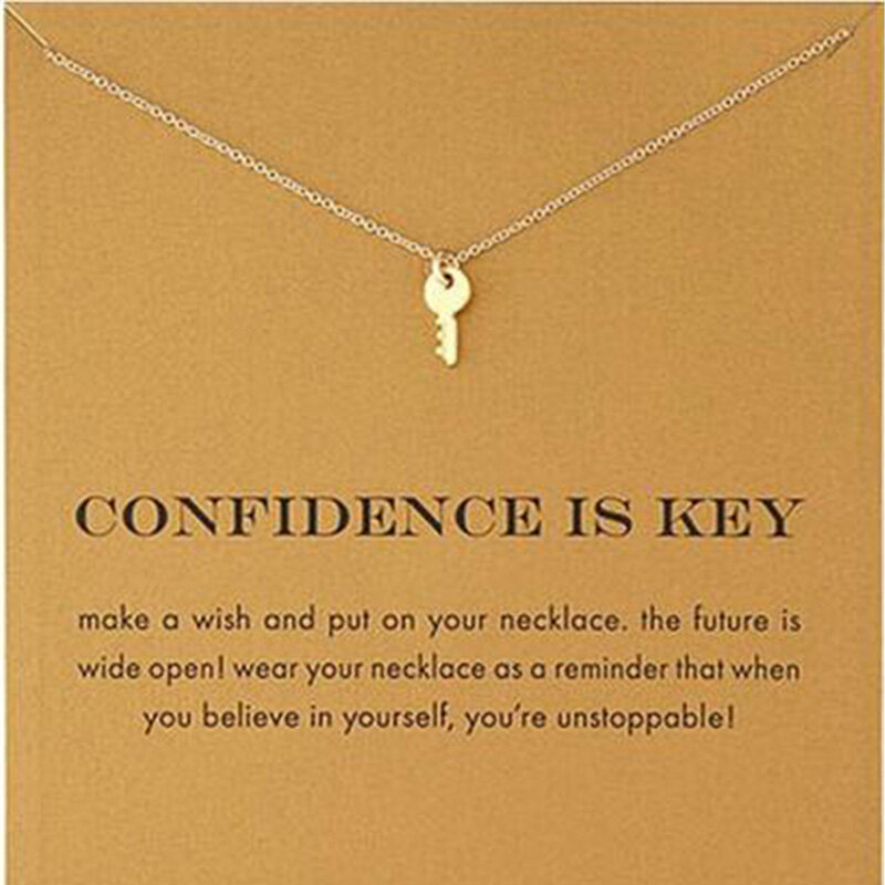 9 stil Gold Farbe Schlüssel Kreis Halskette Für Frauen Minimalistischen Unendlichkeit Anhänger Halsketten Valentinstag Geschenk Halskette Mit Karte