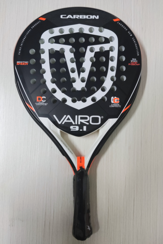 Vairo 9.1 padel raquete porfessional série palas 3 camada placa de fibra carbono raquete de raquete eva rosto raquete de tênis raquete de praia