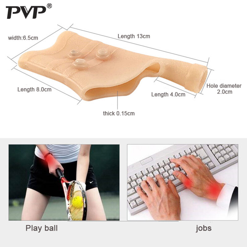 PVP 1 قطعة المعصم هلام ضغط الإبهام دعم نفق الرسغ مطاطا سيليكون حمالة دعم المعصم لآلام الكتابة Tenosynovitis