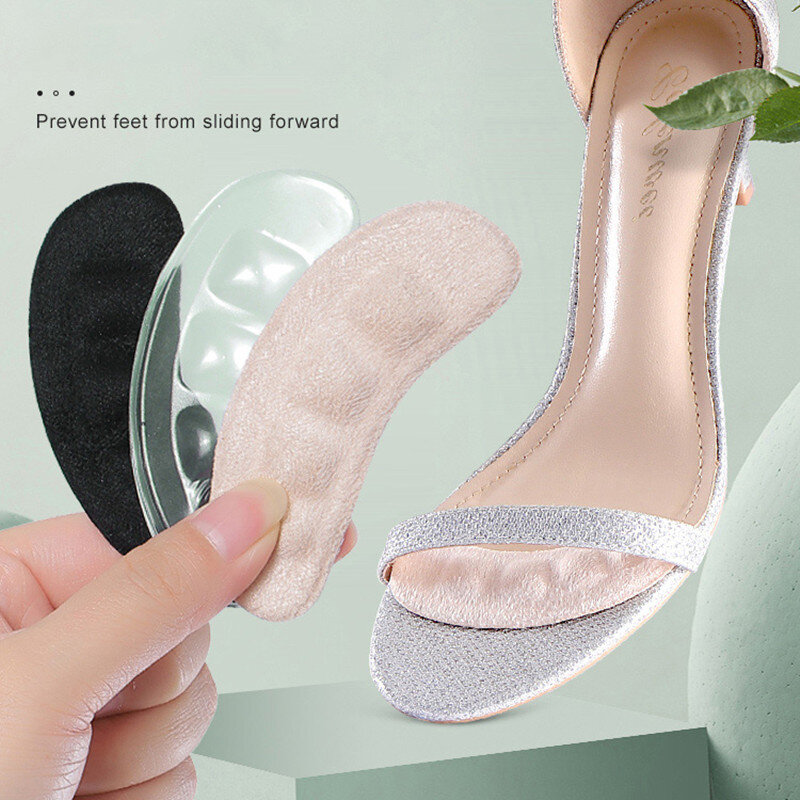 Antypoślizgowa silikonowa wkładka do buta żel wysokie obcasy naklejki przednie podkładki ulga w bólu wkładki damskie samoprzylepne sandały poduszki śródstopia