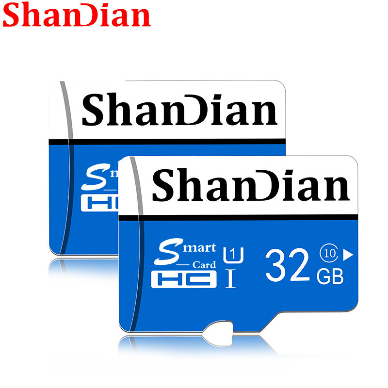 SHANDIAN Micro SD Card 64GB Class 10 32GB 16GB 8GB Class 6 4GB Memory Card Flash Memory Microsd for Smartphone