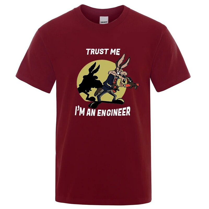 Geloof Me, Ik Ben Een Mannen Ingenieur T-Shirt, hua Oude-Stijl T-Shirt Ronde Hals Techniek T-Shirt