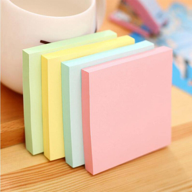Korea Simple Office Tag Classic Color Sticky Notes Memo Pads Creative Stationery School Supplies Notebook Daily Learn Plan Label
