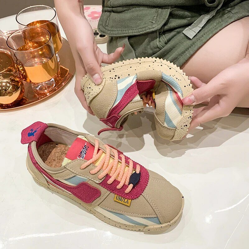 Sneakers da donna traspiranti scarpe da donna leggere per il tempo libero aumentano le scarpe di lusso multicolori scarpe con plateau di moda Comfort