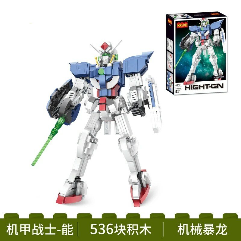 Klocki z obręczą pacyfiku, model mecha Gundam wykonany ręcznie, deformacja, montaż, robot, zabawki edukacyjne dla dzieci, ozdoby