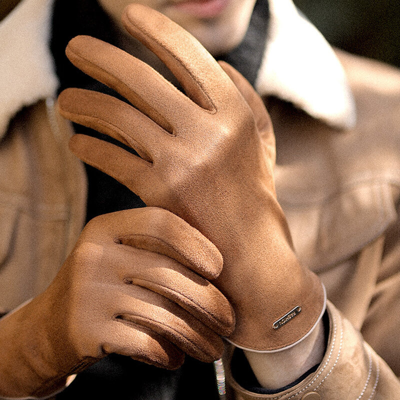 2022 nowe zimowe rękawiczki męskie ciepły ekran dotykowy Plus polar antypoślizgowe Mitten moda ochrona przed zimnem rękawice ogrodowe darmowa wysyłka