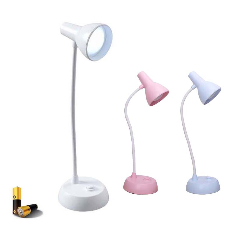 Lámpara de mesa de 1 piezas 4led, luz de escritorio con protección ocular, batería AAA, luces de lectura para libros, luces de escritorio Morden