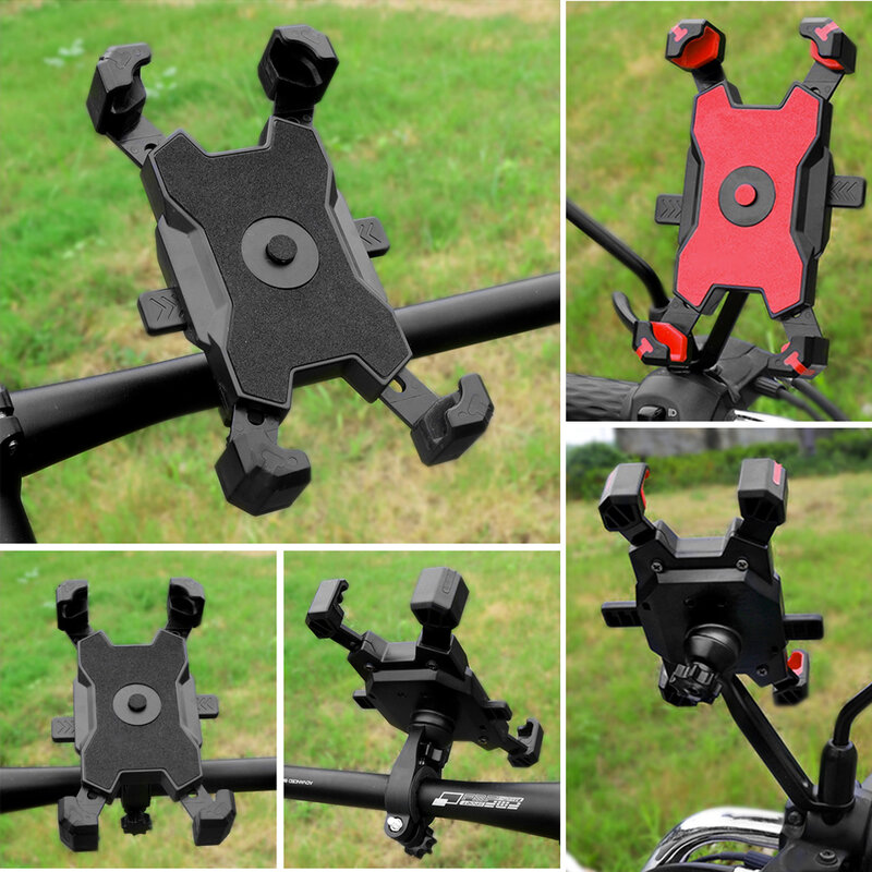 Support de téléphone portable pour vélo moto, montage sur guidon, rétroviseur, Protection contre les chocs, 3.5-6.8 pouces