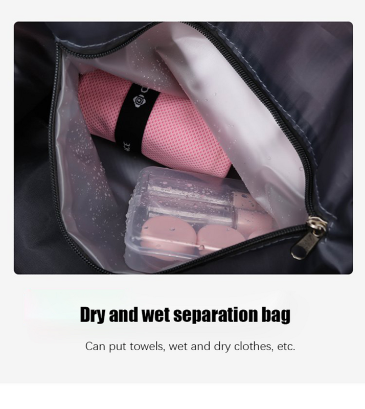 Bolso grande de viaje para mujer, bolsa de mano de nailon, impermeable, para el hombro, ideal para el gimnasio y el fin de semana