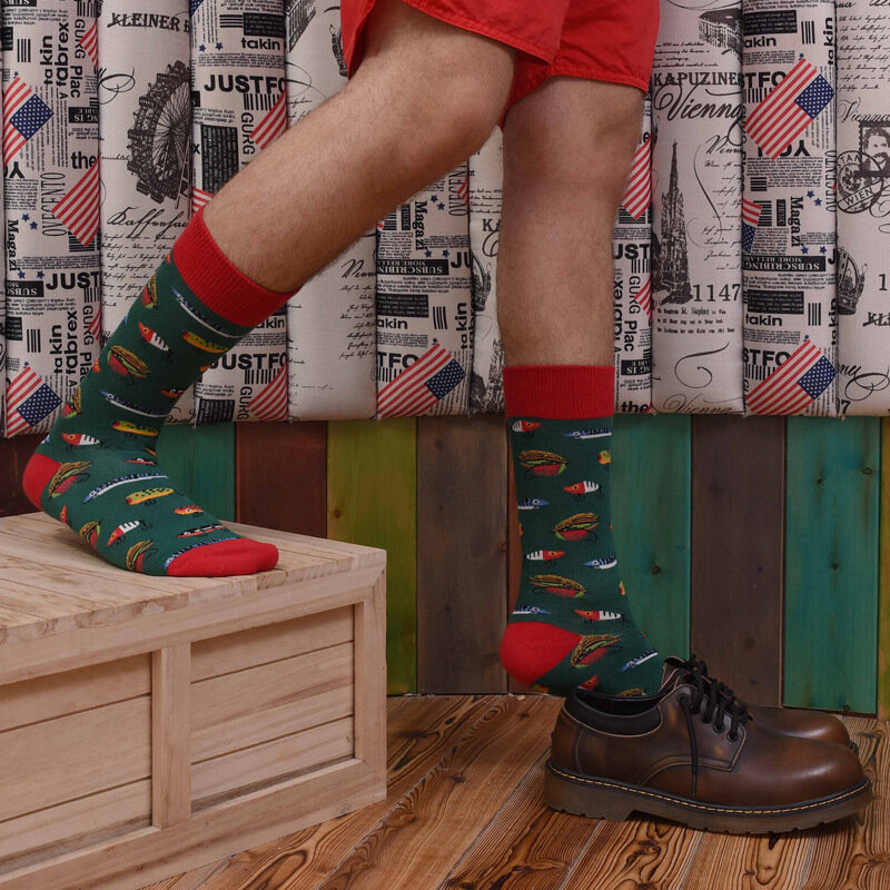1 paio uomo/donna divertente colorato cotone pettinato Happy Socks Multi Pattern Animal Stripe Cartoon Dot novità Skateboard Art Socks