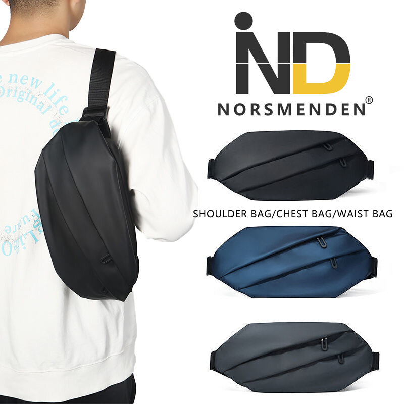 Multi-pocket men's Magnetic buckle chest bag/fashion trend waist bag/leisure travel shoulder bag/sling bag men