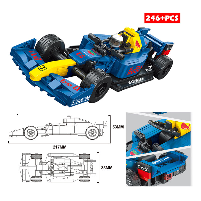ใช้งานร่วมกับการวิเคราะห์ F1สูตร McLarens Super Race Speed Champions Cars บล็อกตัวต่อ Concept อิฐ DIY รุ่นของเล่นเด็กของขวัญ