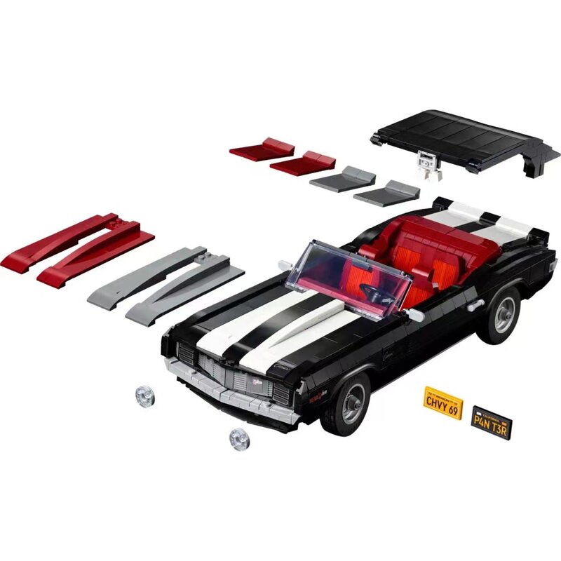 Novo technische compatibel 10304 chevroleted camaro z28 spier modelo de automóvel buiding blok voertuig bakstenen kit speelgoed tipo