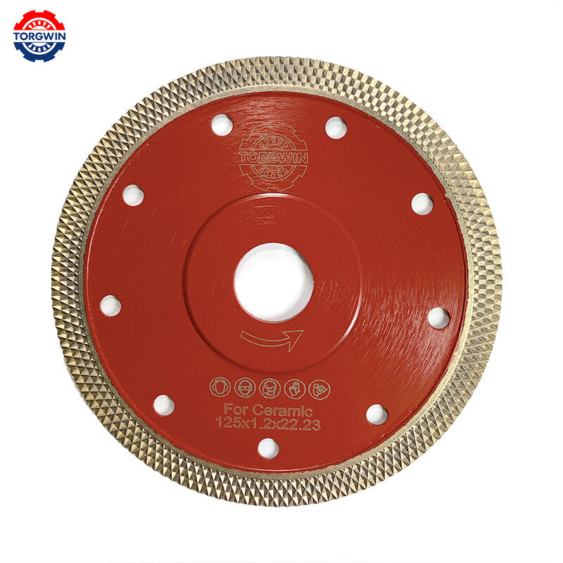 TORGWIN 125MM sega diamantata a maglia sinterizzata pressata a caldo disco da taglio a lama Turbo disco diamantato per piastrelle di ceramica di porcellana