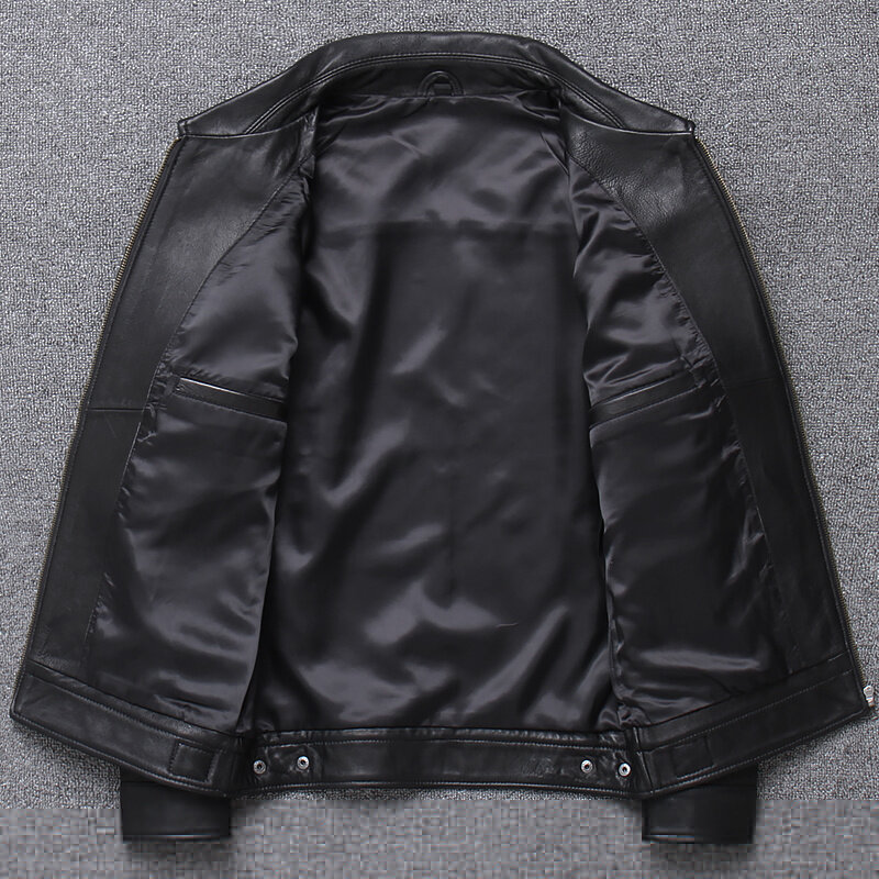 100% Natural Genuine Leather Jacket Men Winter Spring Streetwear Sheepskin Coat Man Moto Biker Real Leather Jackets