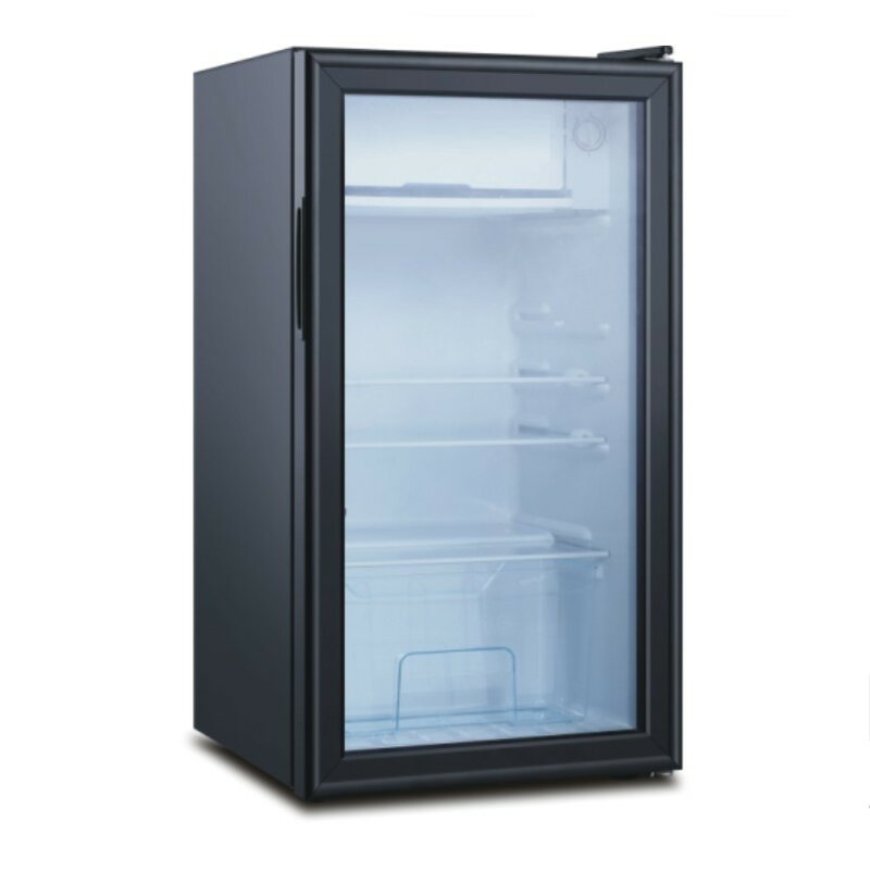 mini bar glass door refrigerator freezer fridge table equipment commercial hotel