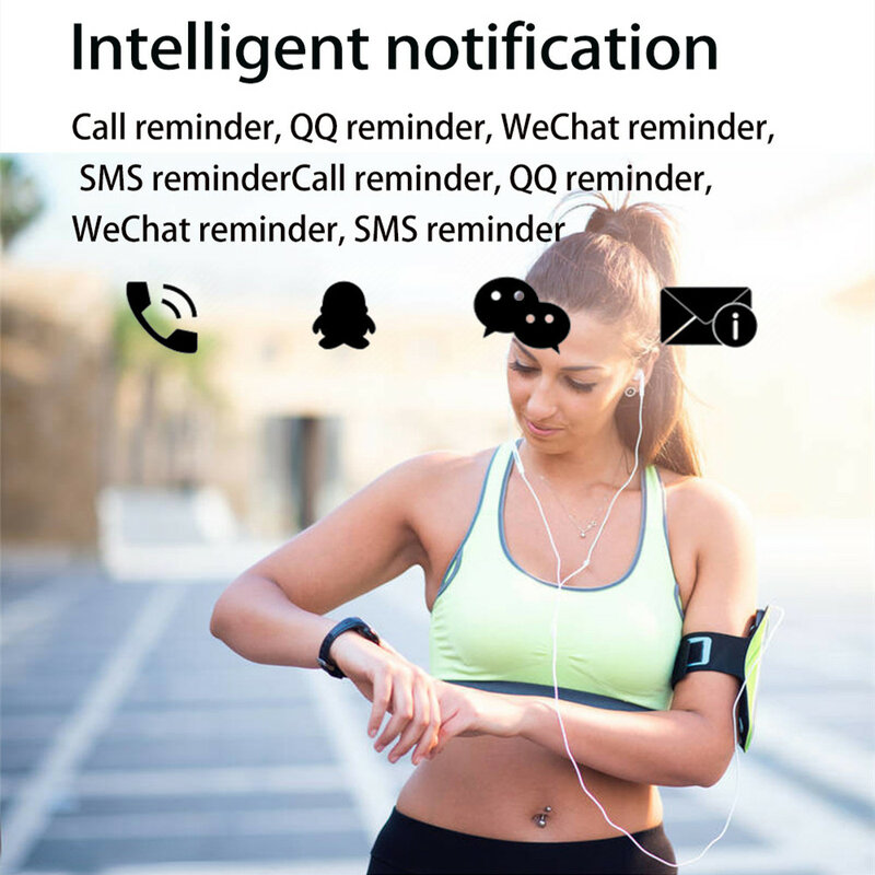 Xiaomi-reloj inteligente M6 para hombre y mujer, pulsera deportiva con Bluetooth, control del ritmo cardíaco y música, versión Fitpro