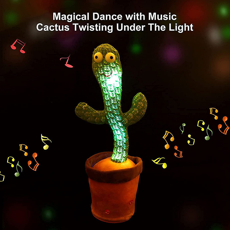Piękny taniec kaktus rozmowa zabawka USB ładowanie nagrywanie dźwięku powtórz lalki Kawaii kaktus zabawki edukacyjne dla dzieci prezent urodzinowy