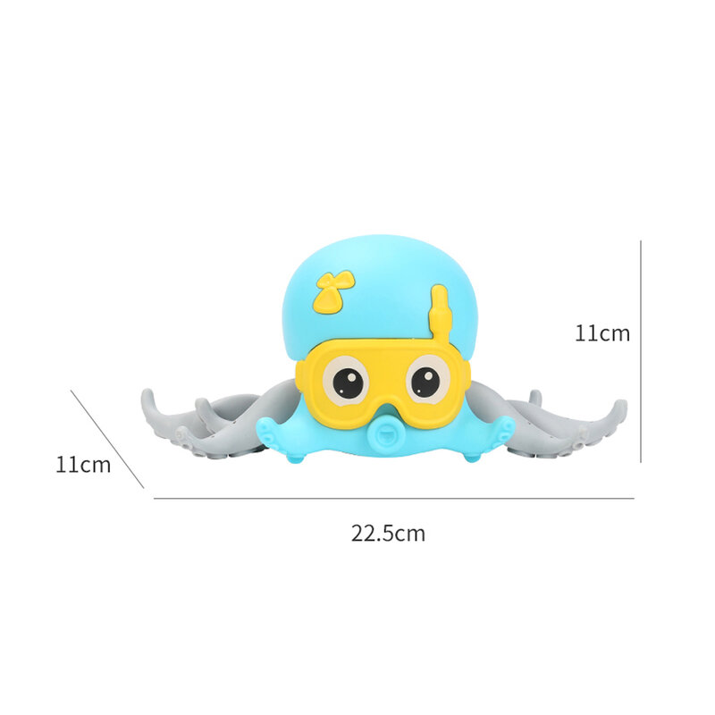 Baby Bathing Toy Kids Octopus Clockwork Rope Pulled Crawl Land Water Toys Dragging Walking Toy Swimming Water Toys Kids Gift