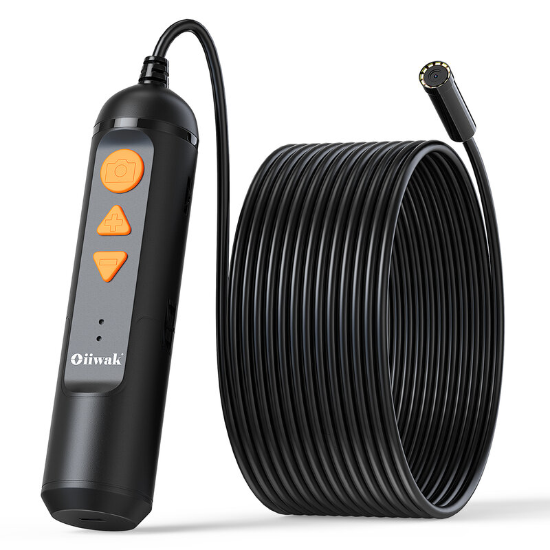 Oiiwak Kamera Endoskopi WiFi 12 Juta Piksel Autofokus Nirkabel Borescope Pipa Saluran Pembuangan Pipa Ular Kamera dengan Kabel 1.5M