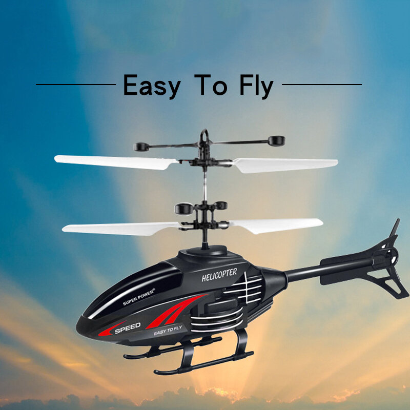 Posinko Mainan Helikopter RC Drone Quadcopter Mini Model Sensing Gerakan Helikopter Mainan Terbang Jarak Jauh untuk Hadiah Anak-anak Laki-laki