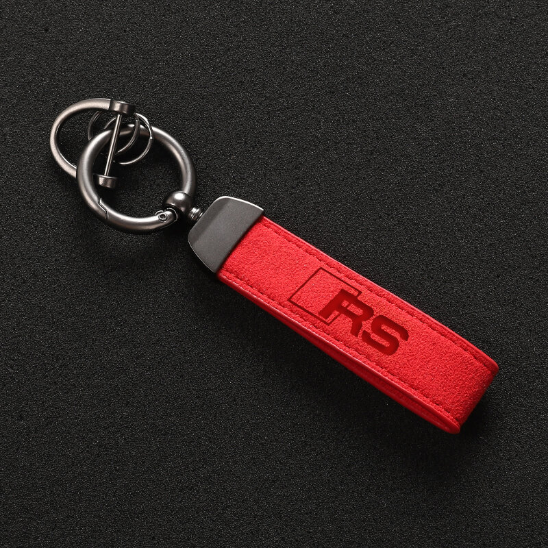Модный спортивный высококачественный кожаный брелок для ключей, оригинальный подарок, брелок для ключей с надписью RS, логотип RS, декоративн...