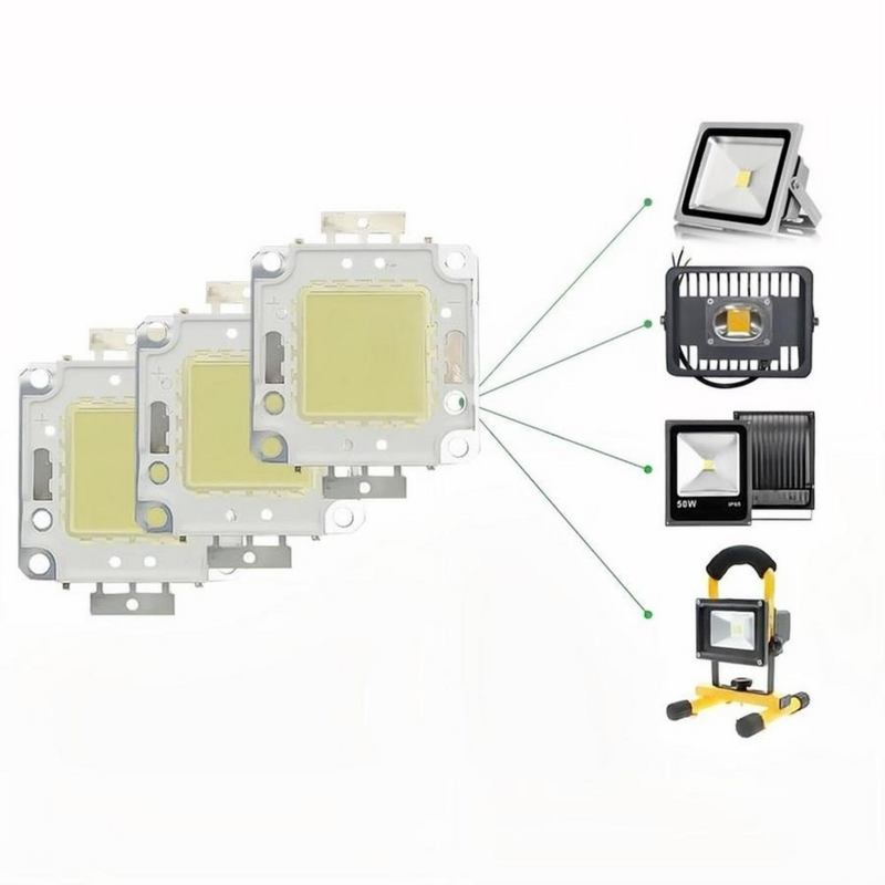Chip de cuentas LED COB de alto brillo, 10W, 20W, 30W, 50W, 100W, blanco cálido para foco de luz de inundación artesanal, 3 unids/lote