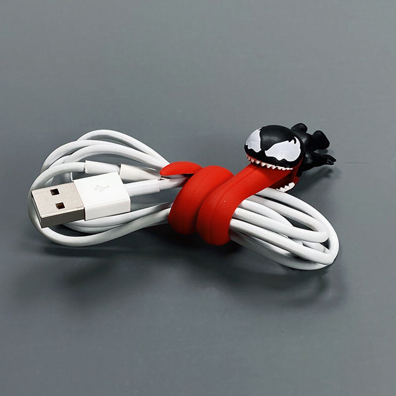 재미있는 베놈 USB 케이블 와이어 데이터 라인 홀더, 자동차 오토바이 액세서리, 장난감 장식