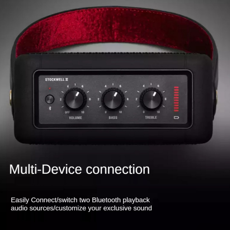 Haut-parleur Marshall Stockwell II Rock Retro Portable, Bluetooth 5.0, pour la maison, en plein air, en voyage, étanche IPX4