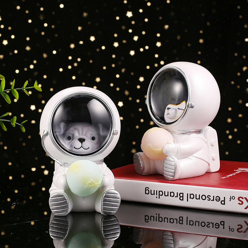 Astronaut Sfeer Nachtverlichting Cartoon Leuke Huisdier Lamp Hars Desktop Ornament Tafellamp Kinderen Verjaardag Kerst Cadeau