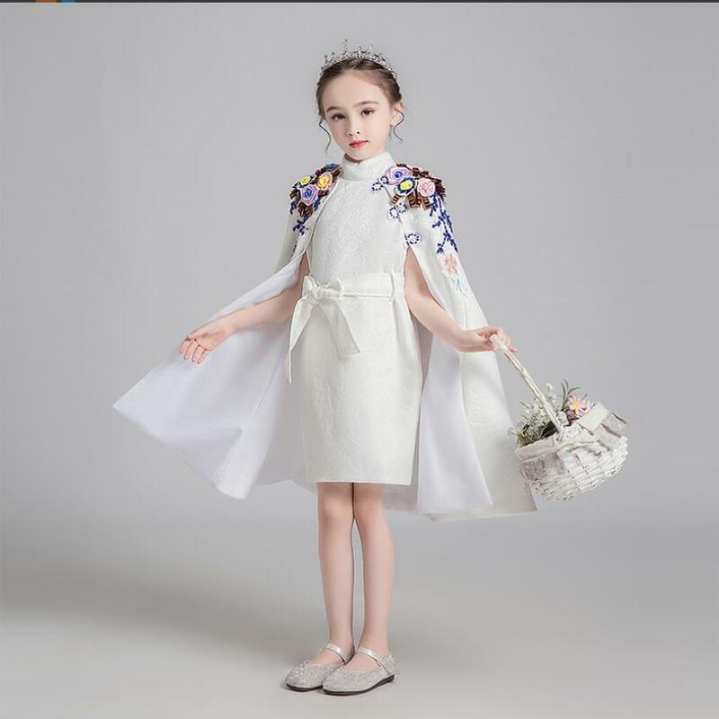 Vestido Formal de flores para niños, vestido de dama de honor de boda, vestido de princesa para actuaciones, ropa de fiesta para niña, Wz680