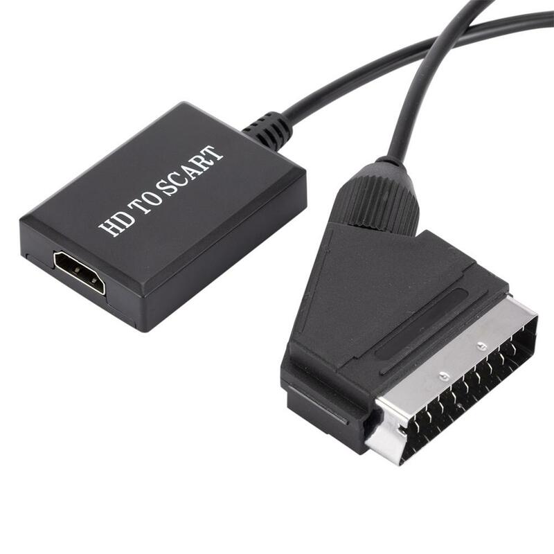HD 1080p Hdmi-compatible Input To Scart Video Output Audio Converter Adapter Compatible For Crt TV Vhs Video Recorder Audio Head