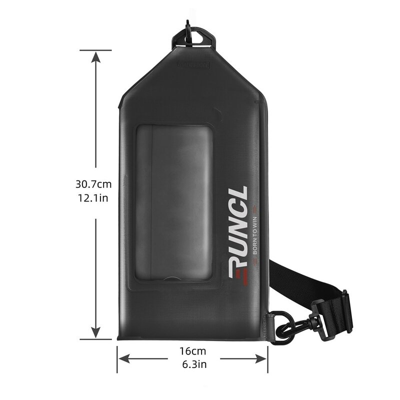 Runcl-タッチスクリーン付きの防水バッグ,折りたたみ式,速乾性,チェストパック,釣り用メッセンジャーバッグ